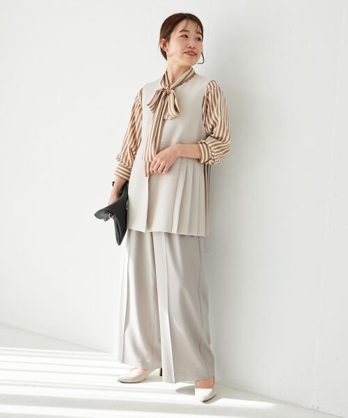 le.coeur blanc / ルクールブラン シャツ・ブラウス | ストライプボウタイブラウス | 詳細9