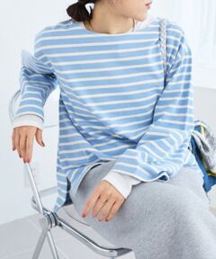 le.coeur blanc / ルクールブラン Tシャツ | 《手洗い可能》バスクボーダーロンT