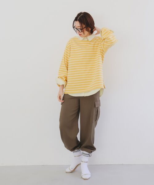 le.coeur blanc / ルクールブラン Tシャツ | 《手洗い可能》バスクボーダーロンT | 詳細13