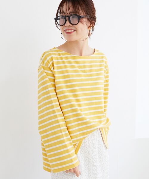 le.coeur blanc / ルクールブラン Tシャツ | 《手洗い可能》バスクボーダーロンT | 詳細14