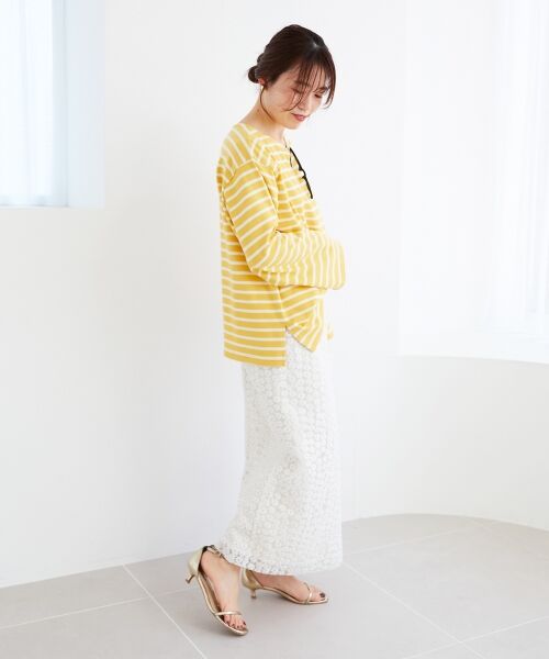 le.coeur blanc / ルクールブラン Tシャツ | 《手洗い可能》バスクボーダーロンT | 詳細17