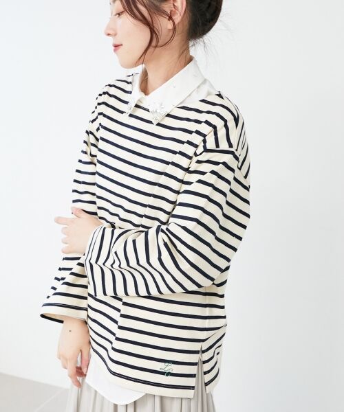 le.coeur blanc / ルクールブラン Tシャツ | 《手洗い可能》バスクボーダーロンT | 詳細21