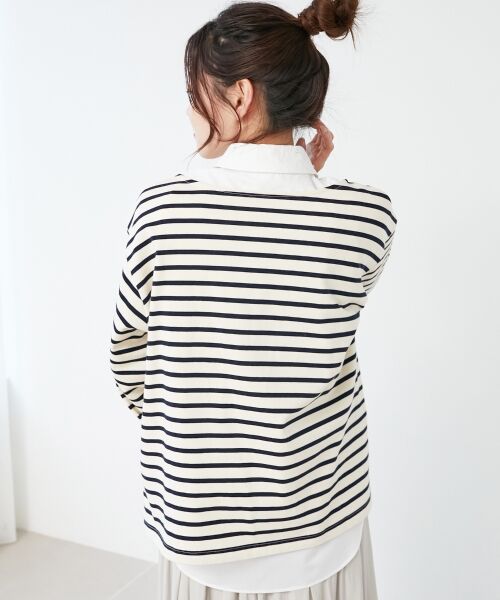 le.coeur blanc / ルクールブラン Tシャツ | 《手洗い可能》バスクボーダーロンT | 詳細23