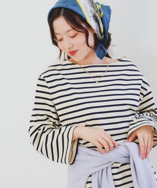 le.coeur blanc / ルクールブラン Tシャツ | 《手洗い可能》バスクボーダーロンT | 詳細26