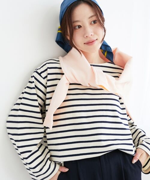 le.coeur blanc / ルクールブラン Tシャツ | 《手洗い可能》バスクボーダーロンT | 詳細27