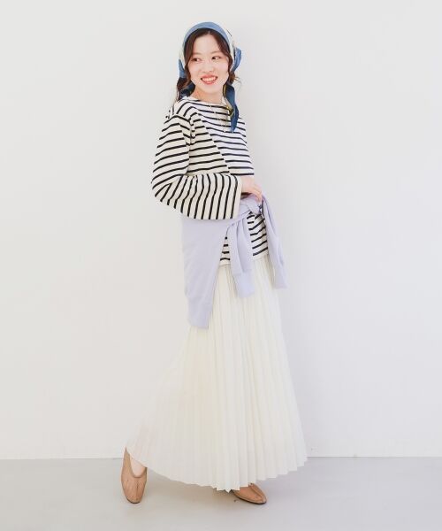 le.coeur blanc / ルクールブラン Tシャツ | 《手洗い可能》バスクボーダーロンT | 詳細30