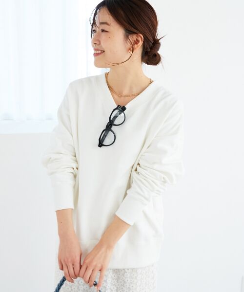le.coeur blanc / ルクールブラン スウェット | 《手洗い可能》2WAYカラースウェット | 詳細11