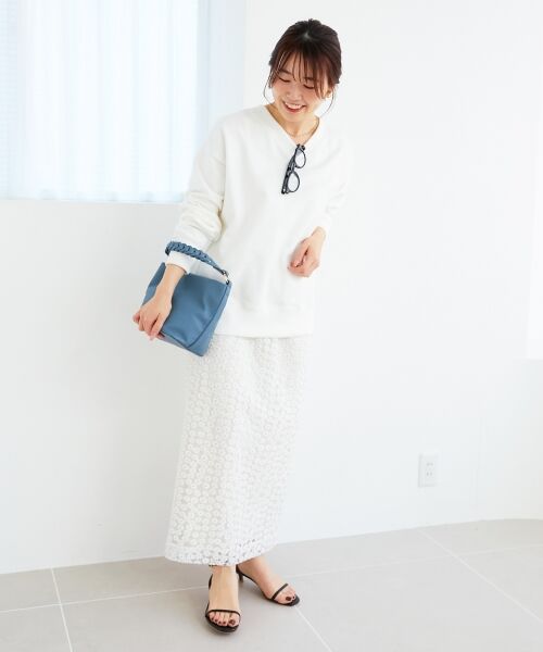 le.coeur blanc / ルクールブラン スウェット | 《手洗い可能》2WAYカラースウェット | 詳細12