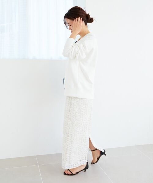 le.coeur blanc / ルクールブラン スウェット | 《手洗い可能》2WAYカラースウェット | 詳細15