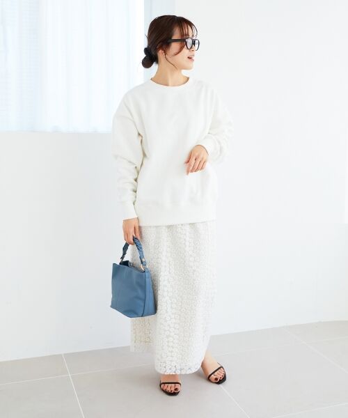 le.coeur blanc / ルクールブラン スウェット | 《手洗い可能》2WAYカラースウェット | 詳細4
