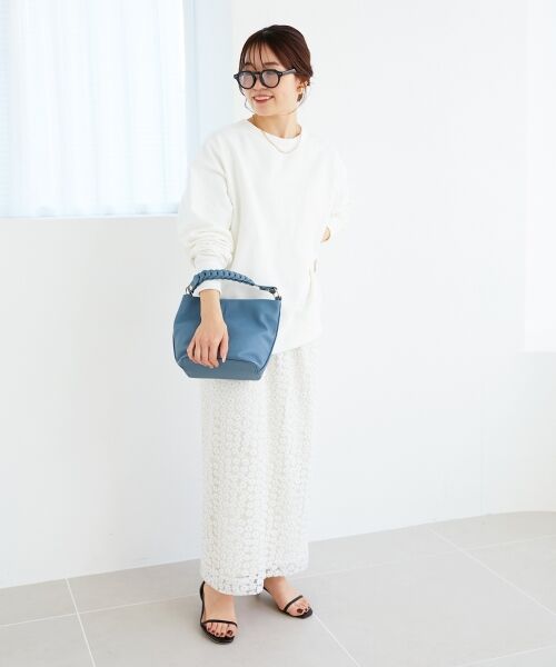 le.coeur blanc / ルクールブラン スウェット | 《手洗い可能》2WAYカラースウェット | 詳細5