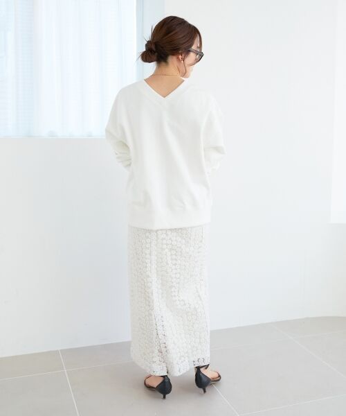 le.coeur blanc / ルクールブラン スウェット | 《手洗い可能》2WAYカラースウェット | 詳細6