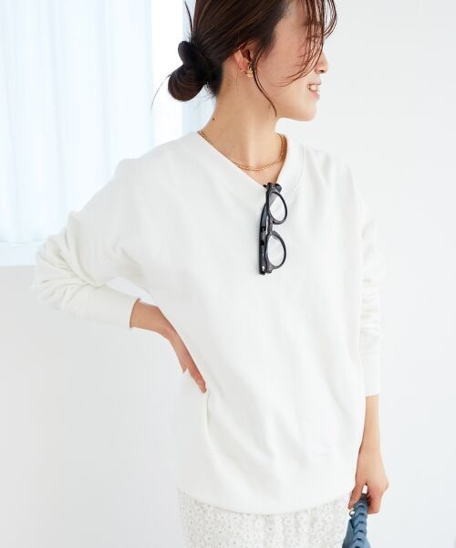 le.coeur blanc / ルクールブラン スウェット | 《手洗い可能》2WAYカラースウェット | 詳細9