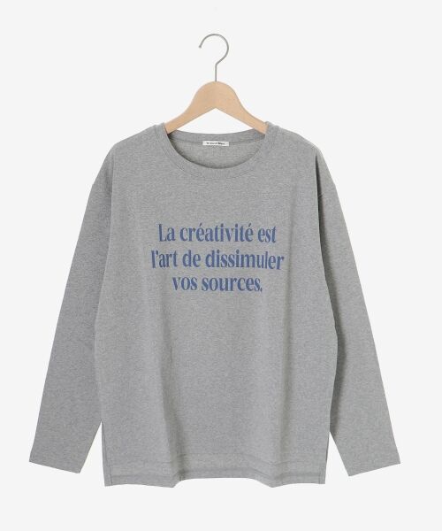 le.coeur blanc / ルクールブラン Tシャツ | メッセージロゴロングTシャツ | 詳細1