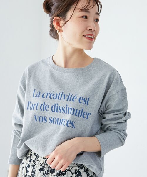 le.coeur blanc / ルクールブラン Tシャツ | メッセージロゴロングTシャツ | 詳細11