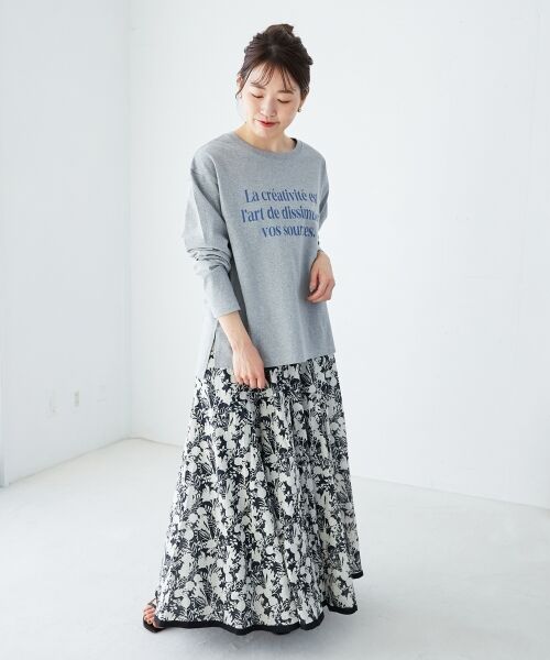 le.coeur blanc / ルクールブラン Tシャツ | メッセージロゴロングTシャツ | 詳細14