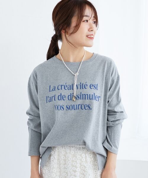 le.coeur blanc / ルクールブラン Tシャツ | メッセージロゴロングTシャツ | 詳細2