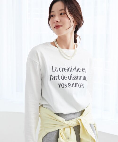 le.coeur blanc / ルクールブラン Tシャツ | メッセージロゴロングTシャツ | 詳細20