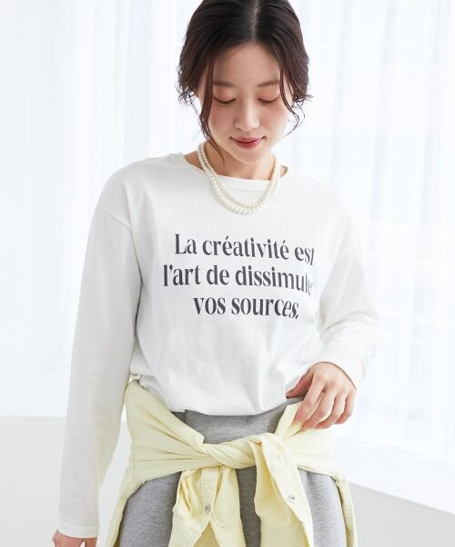 le.coeur blanc / ルクールブラン Tシャツ | メッセージロゴロングTシャツ | 詳細21