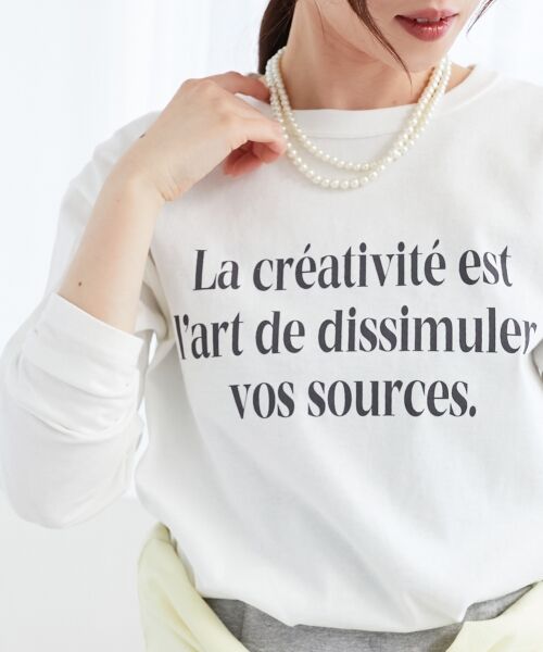 le.coeur blanc / ルクールブラン Tシャツ | メッセージロゴロングTシャツ | 詳細22