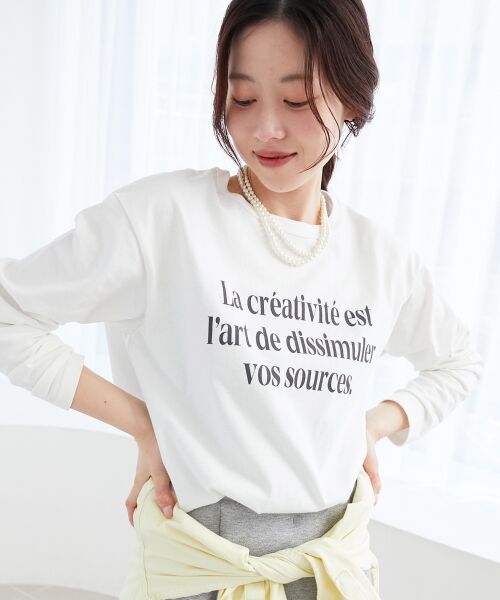 le.coeur blanc / ルクールブラン Tシャツ | メッセージロゴロングTシャツ | 詳細23