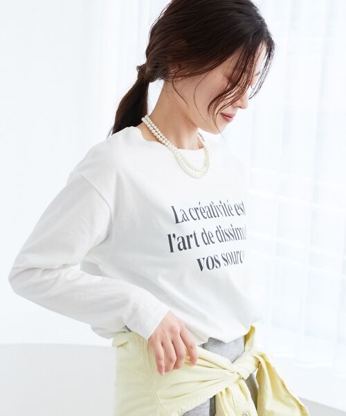 le.coeur blanc / ルクールブラン Tシャツ | メッセージロゴロングTシャツ | 詳細24