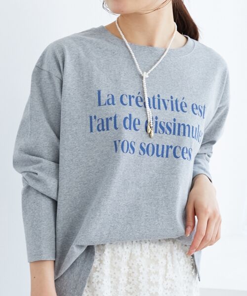 le.coeur blanc / ルクールブラン Tシャツ | メッセージロゴロングTシャツ | 詳細3