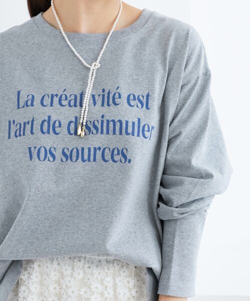 le.coeur blanc / ルクールブラン Tシャツ | メッセージロゴロングTシャツ | 詳細4