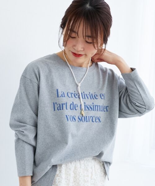 le.coeur blanc / ルクールブラン Tシャツ | メッセージロゴロングTシャツ | 詳細5