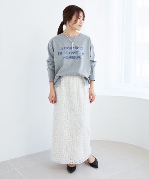 le.coeur blanc / ルクールブラン Tシャツ | メッセージロゴロングTシャツ | 詳細6