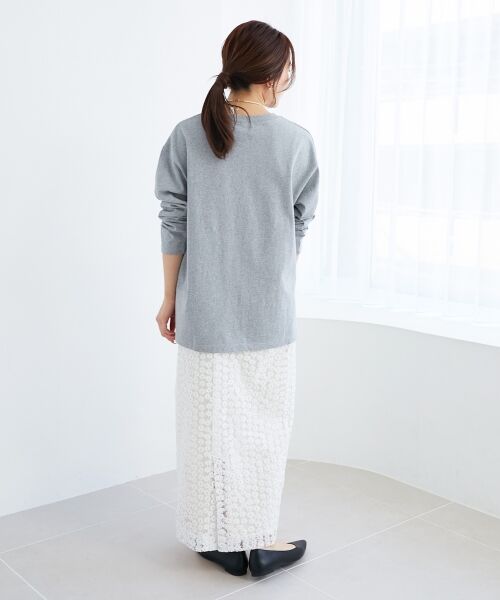 le.coeur blanc / ルクールブラン Tシャツ | メッセージロゴロングTシャツ | 詳細8