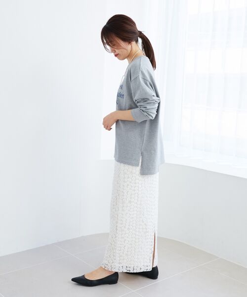 le.coeur blanc / ルクールブラン Tシャツ | メッセージロゴロングTシャツ | 詳細9