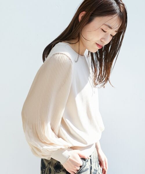 le.coeur blanc / ルクールブラン ニット・セーター | 《手洗い可能》シフォンプリーツ袖ニット | 詳細17