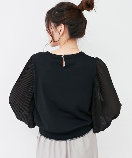 le.coeur blanc / ルクールブラン ニット・セーター | 《手洗い可能》シフォンプリーツ袖ニット | 詳細6