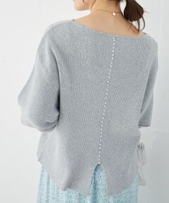 le.coeur blanc / ルクールブラン ニット・セーター | 《手洗い可能》バックパールリブニット