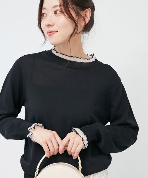 le.coeur blanc / ルクールブラン ニット・セーター | シアーフリルニットプルオーバー | 詳細12