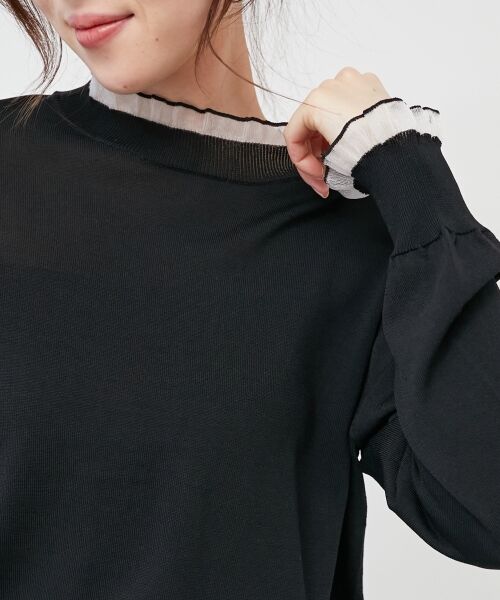 le.coeur blanc / ルクールブラン ニット・セーター | シアーフリルニットプルオーバー | 詳細13