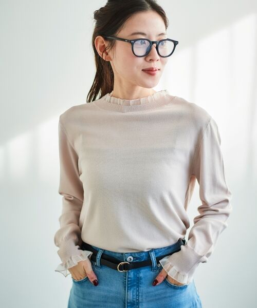 le.coeur blanc / ルクールブラン ニット・セーター | シアーフリルニットプルオーバー | 詳細2