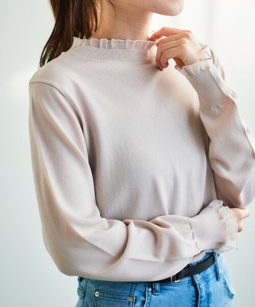 le.coeur blanc / ルクールブラン ニット・セーター | シアーフリルニットプルオーバー | 詳細6