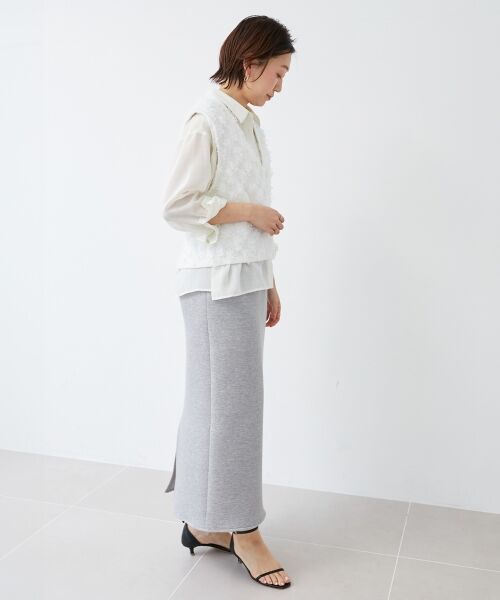 le.coeur blanc / ルクールブラン ベスト | 《手洗い可能》フリンジ編みVネックベスト | 詳細6