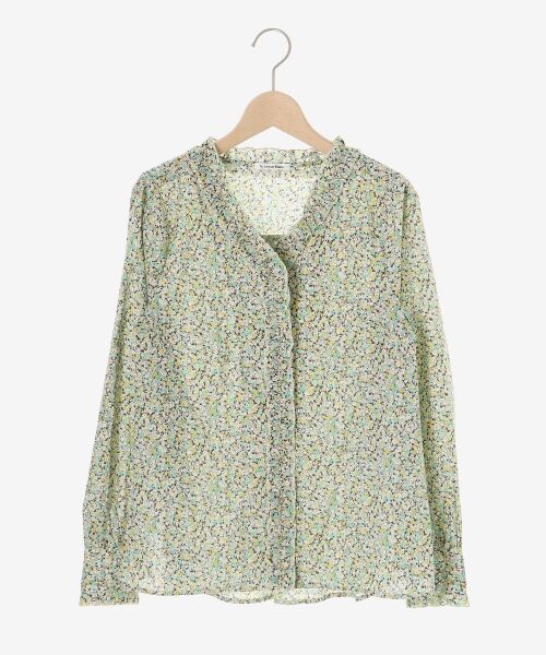 le.coeur blanc / ルクールブラン シャツ・ブラウス | リバティフロントフリルVネックブラウス | 詳細1