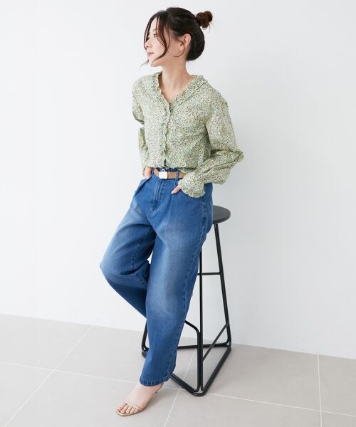 le.coeur blanc / ルクールブラン シャツ・ブラウス | リバティフロントフリルVネックブラウス | 詳細11