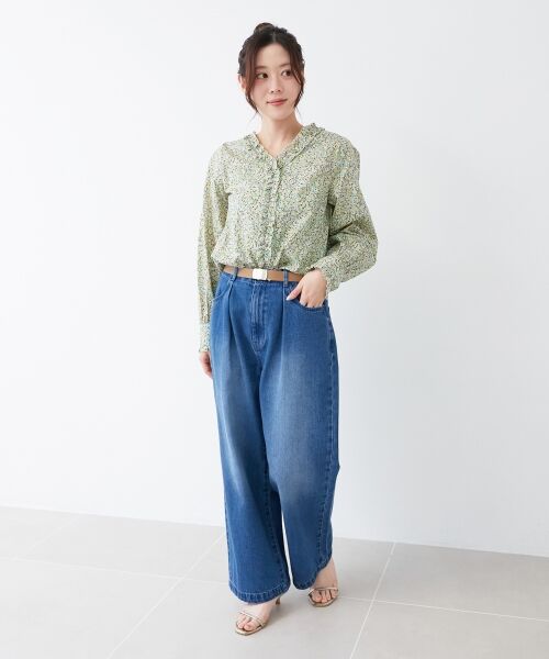 le.coeur blanc / ルクールブラン シャツ・ブラウス | リバティフロントフリルVネックブラウス | 詳細12