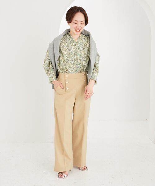 le.coeur blanc / ルクールブラン シャツ・ブラウス | リバティフロントフリルVネックブラウス | 詳細21