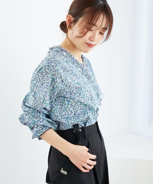 le.coeur blanc / ルクールブラン シャツ・ブラウス | リバティフロントフリルVネックブラウス | 詳細26