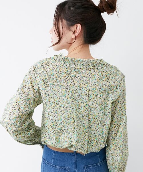 le.coeur blanc / ルクールブラン シャツ・ブラウス | リバティフロントフリルVネックブラウス | 詳細6