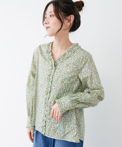 le.coeur blanc / ルクールブラン シャツ・ブラウス | リバティフロントフリルVネックブラウス | 詳細8