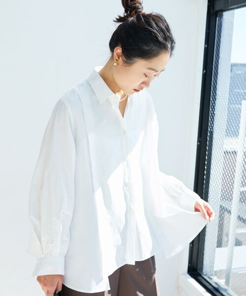 le.coeur blanc / ルクールブラン シャツ・ブラウス | モイストブロードボリュームスリーブシャツ | 詳細3