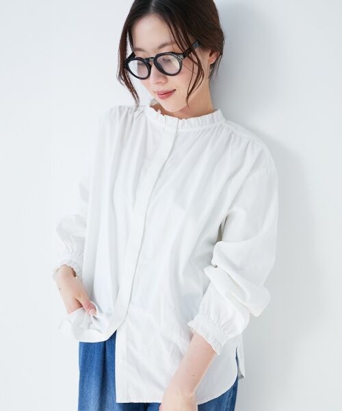 le.coeur blanc / ルクールブラン シャツ・ブラウス | フリルカラーギャザーブラウス | 詳細10