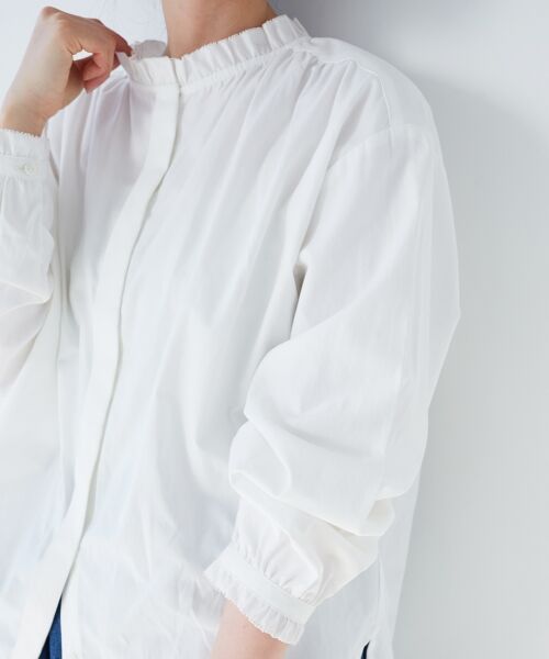 le.coeur blanc / ルクールブラン シャツ・ブラウス | フリルカラーギャザーブラウス | 詳細11